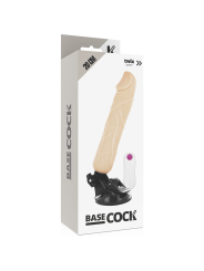 BASECOCK - REALISTISCHER NATÜRLICHER FERNBEDIENUNGSVIBRATOR 20 CM -O- 