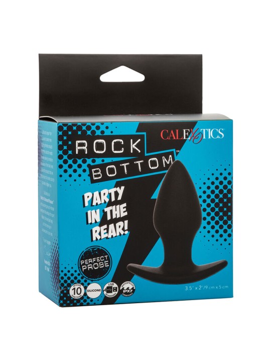 CALEXOTICS - ROCK BOTTOM PERFECT ANAL PLUG 10 VIBRATIONS SILICONE BLAC