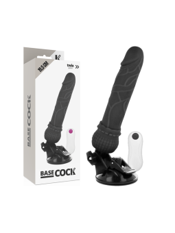 BASECOCK - REALISTISCHE VIBRATOR AFSTANDSBEDIENING ZWART 19,5 CM -OF- 