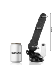 BASECOCK - REALISTIC VIBRATOR REMOTE CONTROL BLACK 19.5 CM -O- 4 CM