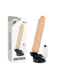 BASECOCK - VIBRADOR REALÍSTICO CONTROL REMOTO NATURAL 21 CM -O- 4 CM