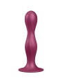 SATISFYER - DILDO DE SILICONE DUPLA BALL-R GARNET