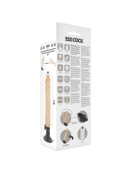 BASECOCK - REALISTISCHER VIBRATOR MIT FERNBEDIENUNG NATURWEISS 21 CM -