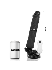 BASECOCK - REALISTIC VIBRATOR REMOTE CONTROL BLACK 21 CM -O- 4 CM