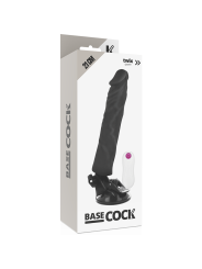 BASECOCK - REALISTIC VIBRATOR REMOTE CONTROL BLACK 21 CM -O- 4 CM