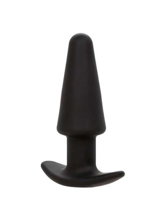 CALEXOTICS - ROCK BOTTOM PLUG ANAL CÔNICO 10 VIBRAÇÕES SILICONE PRETO