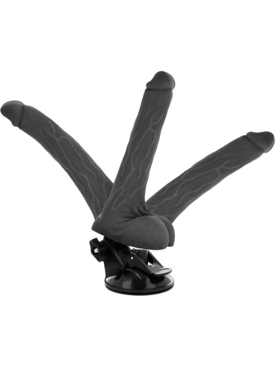 BASECOCK - VIBRADOR REALÍSTICO ARTICULABLE CONTROL REMOTO NEGRO 18.5 C