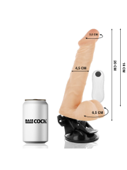 BASECOCK - VIBRATEUR ARTICULABLE TÉLÉCOMMANDE NATUREL 20 CM -O- 4.5 CM