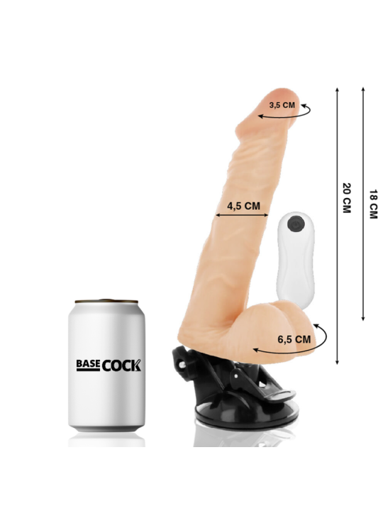 BASECOCK - ARTIKULIERBARER VIBRATOR NATÜRLICH FERNBEDIENUNG 20 CM -O- 
