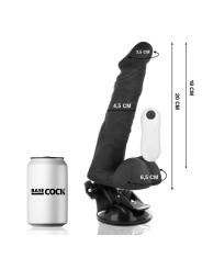 BASECOCK - VIBRADOR ARTICULVEL CONTROLE REMOTO PRETO 20 CM -O- 4.5 CM