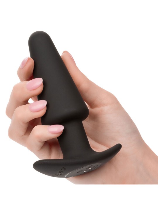 CALEXOTICS - ROCK BOTTOM TAPERED ANAL PLUG 10 VIBRATIONS SILICONE NOIR