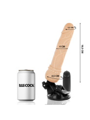 BASECOCK - VIBRADOR REALÍSTICO CONTROL REMOTO NATURAL 19.5 CM -O- 4 CM