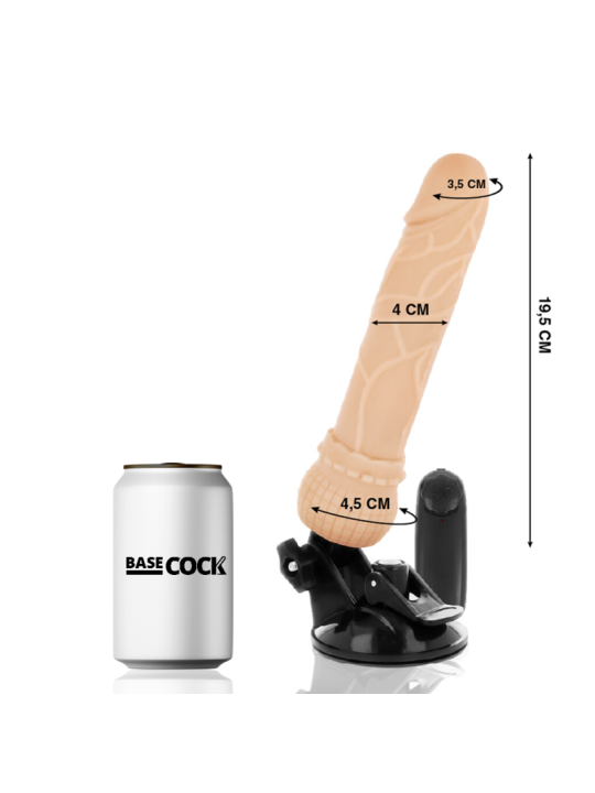 BASECOCK - REALISTIC VIBRATOR REMOTE CONTROL FLESH 19.5 CM -O- 4 CM