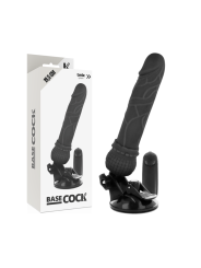 BASECOCK - REALISTISCHE VIBRATOR AFSTANDSBEDIENING ZWART 19,5 CM -OF- 