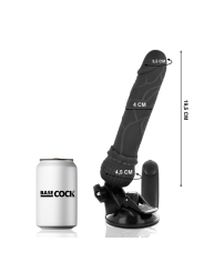 BASECOCK - CONTROLE REMOTO VIBRADOR REALÍSTICO BASECOCK PRETO 19,5 CM