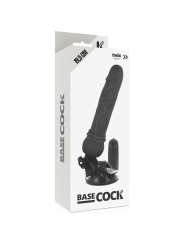 BASECOCK - CONTROLE REMOTO VIBRADOR REALÍSTICO BASECOCK PRETO 19,5 CM