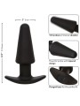 CALEXOTICS - ROCK BOTTOM TAPERED ANAL PLUG 10 VIBRACIONES SILIKON SCHW