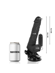 BASECOCK - VIBRADOR REALÍSTICO CONTROL REMOTO NEGRO 18.5 CM -O- 4CM