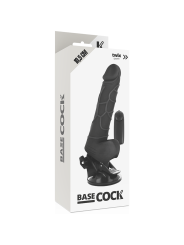 BASECOCK - REALISTIC VIBRATOR REMOTE CONTROL BLACK 18.5 CM -O- 4CM