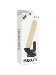 BASECOCK - VIBRADOR REALÍSTICO CONTROL REMOTO NATURAL 20 CM -O- 4 CM