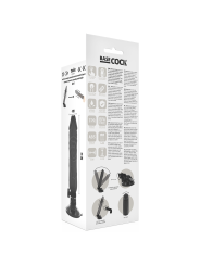 BASECOCK - CONTROLE REMOTO VIBRADOR REALÍSTICO PRETO 20 CM -O- 4 CM