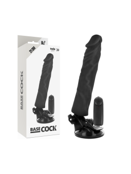 BASECOCK - REALISTIC VIBRATOR REMOTE CONTROL BLACK 21 CM -O- 4 CM