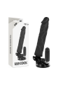 BASECOCK - REALISTIC VIBRATOR REMOTE CONTROL BLACK 21 CM -O- 4 CM