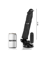 BASECOCK - REALISTIC VIBRATOR REMOTE CONTROL BLACK 21 CM -O- 4 CM