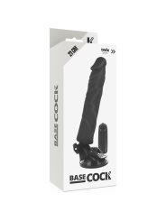 BASECOCK - REALISTIC VIBRATOR REMOTE CONTROL BLACK 21 CM -O- 4 CM