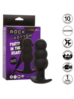 CALEXOTICS - ROCK BOTTOM ANAAL PLUG MET KRALEN 10 VIBRATIES SILICONEN 