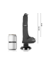 BASECOCK - VIBRATEUR RÉALISTE 2-1 NOIR 18.5 CM -O- 4 CM
