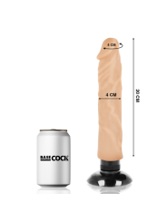 BASECOCK - REALISTISCHE VIBRATOR 2-1 NATUURLIJK 20 CM -OF- 4 CM