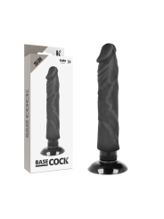 BASECOCK - VIBRATEUR RÉALISTE 2-1 NOIR 20 CM -O- 4 CM