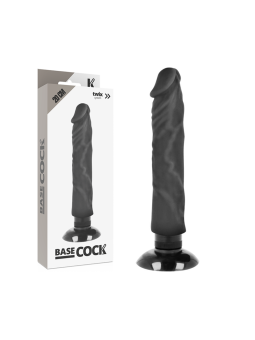 BASECOCK - REALISTISCHER VIBRATOR 2-1 SCHWARZ 20 CM -O- 4 CM