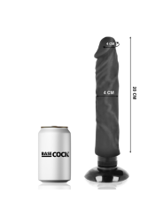 BASECOCK - REALISTISCHER VIBRATOR 2-1 SCHWARZ 20 CM -O- 4 CM