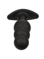 CALEXOTICS - ROCK BOTTOM BEADED ANAL PLUG 10 VIBRATIONS SILICONE BLACK