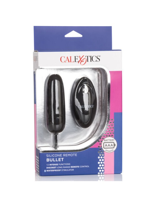 CALEXOTICS - HUEVO VIBRADOR DE SILICONA CON MANDO NEGRO