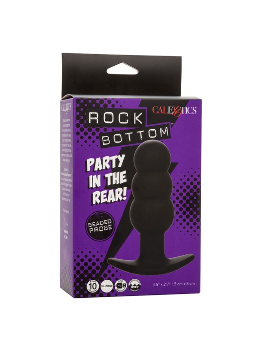 CALEXOTICS - ROCK BOTTOM PLUG ANAL CON CUENTAS 10 VIBRACIONES SILICONA