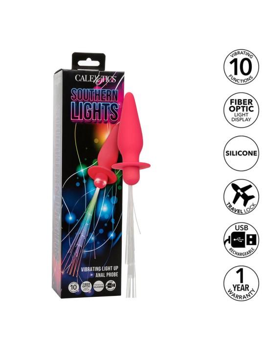 CALEXOTICS - SOUTHERN LIGHTS LIGHT UP PLUG ANAL CON LUCES 10 VIBRACION