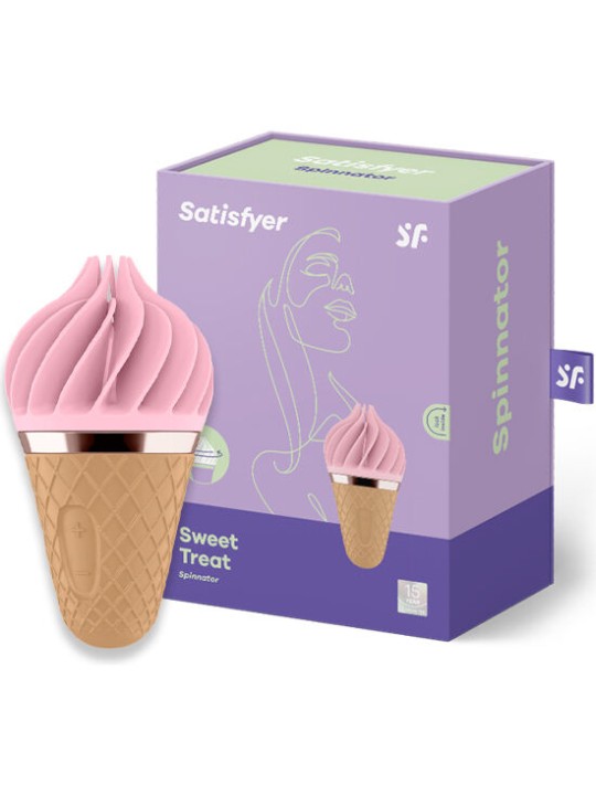 SATISFYER - SPINNATOR SWEET TREAT BRUN & ROSE