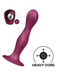 SATISFYER - DILDO DE SILICONE DUPLA BALL-R GARNET