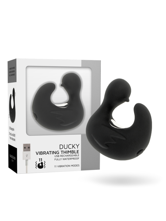 BLACK&SILVER - DÉ À DÉS À CANARD RECHARGEABLE EN SILICONE STIMULANT DU