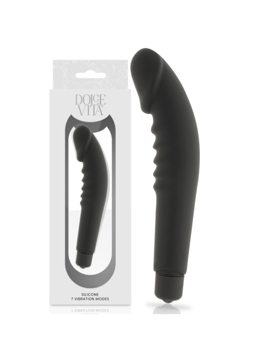 DOLCE VITA - REALISTIC PLEASURE BLACK SILICONE