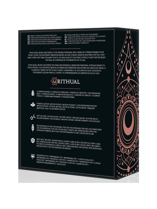 RITHUAL - BOLAS DE KEGEL VIBRATÓRIAS RECARREGVEIS NISHA PRETAS