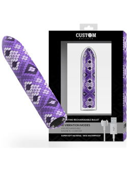 CUSTOM BULLETS - LILAC SNAKE OPLAADBARE KOGEL 10 INTENSITEITEN