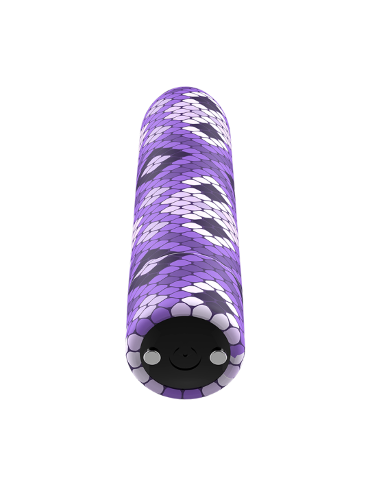 CUSTOM BULLETS - RECHARGEABLE SNAKE PURPLE MAGNETIC BULLET 10 INTENSIT