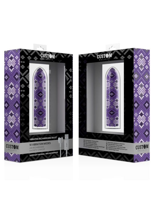 CUSTOM BULLETS - LILAC SNAKE OPLAADBARE KOGEL 10 INTENSITEITEN