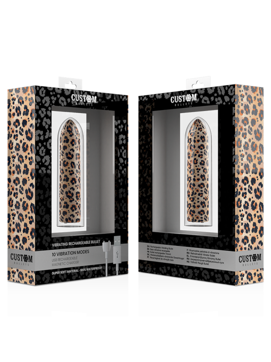 CUSTOM BULLETS - RECHARGEABLE BULLET LEOPARD 10 INTENSITIES