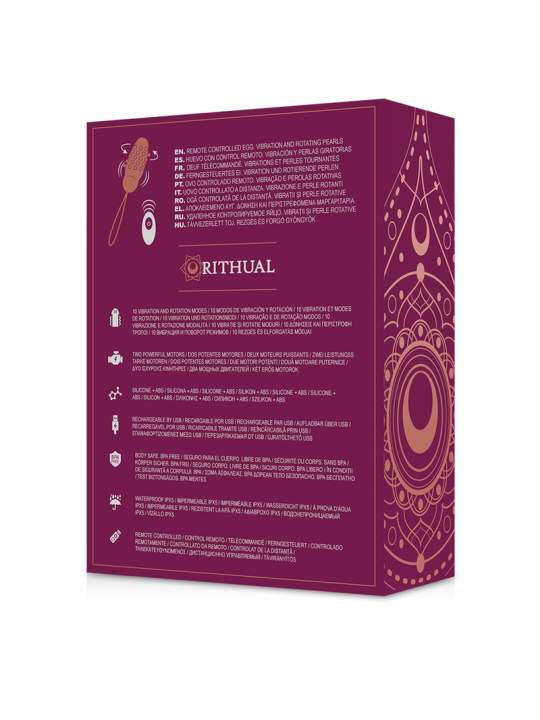RITHUAL - SITA OVO DE CONTROLE REMOTO ROTAO DE CONTA + VIBRAO