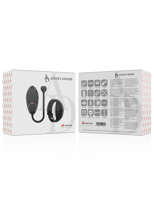 ANNE'S DESIRE - WATCHME TECHNOLOGY AFSTANDSBEDIENING EGG ZWART